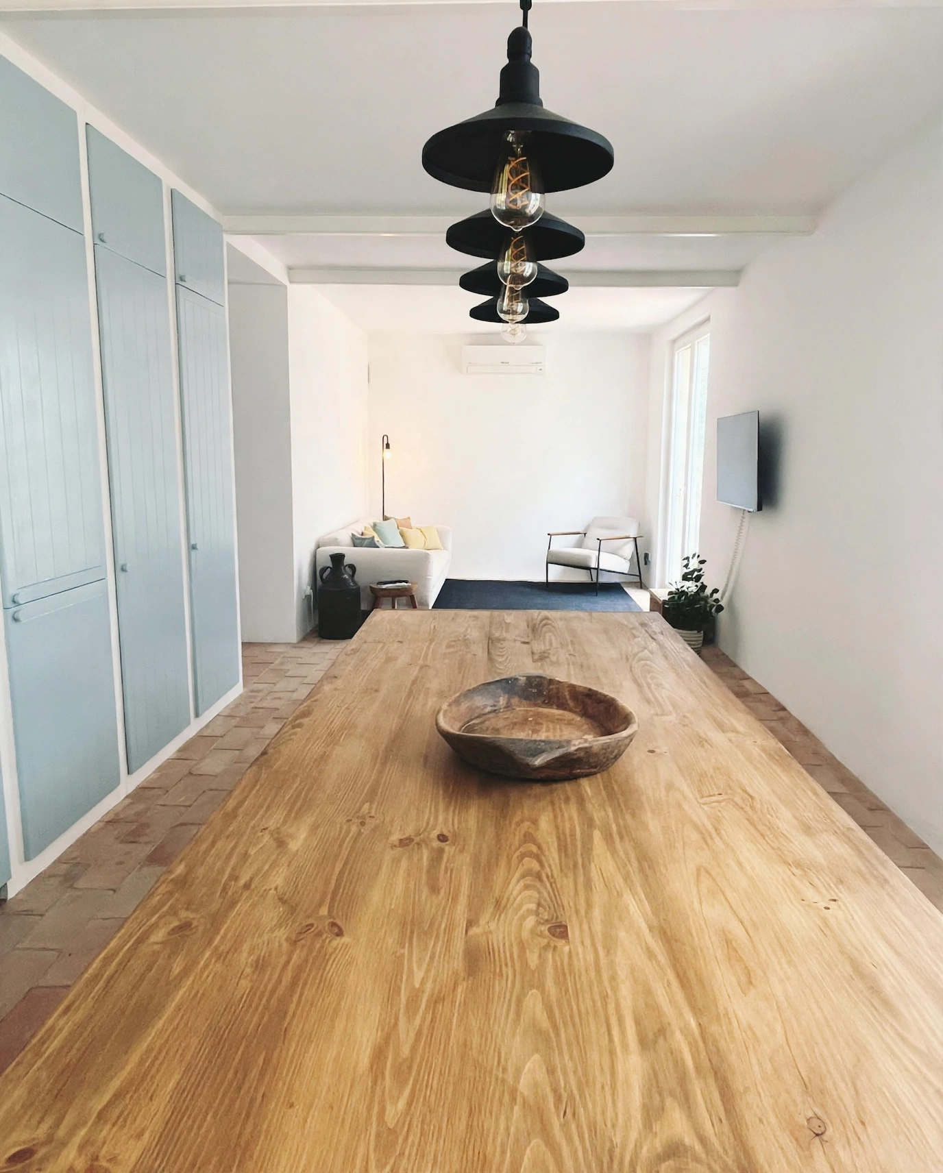Cozinha em open-space da casa MonteZinho